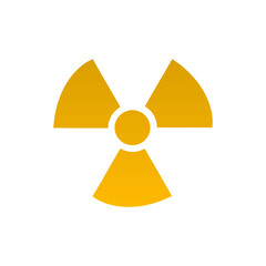 Fototapeta premium Orange Radiation Hazard Symbol Vector