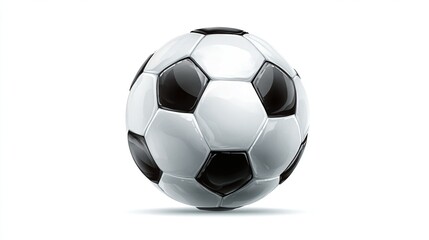 Fototapeta premium Classic soccer ball with black and white panels