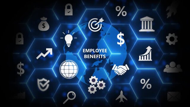 Employee benefits concept. Indirect and non-cash compensation paid to employees offered to attract and retain employees. Fringe benefits for employee engagement. Insurance