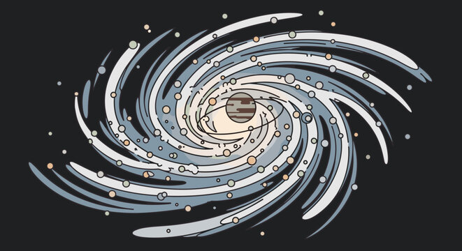 Clock Face in Spiral Design.