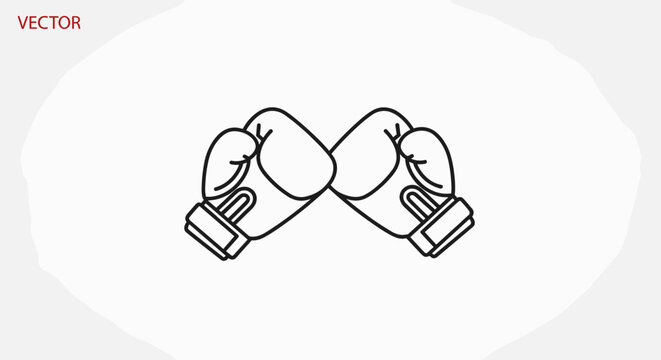 Pair of Boxing Gloves Illustration.