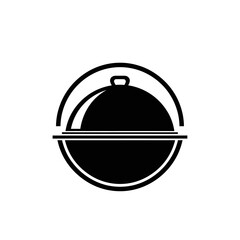 Restaurant Cloche Icon, Food Service Symbol, Catering Emblem, Culinary Icon