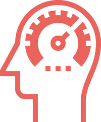 Obraz premium Modern mind performance flat line vector illustration icon design concept. Icon for mobile and web graphics. Flat symbol, logo creative concept. Simple and clean flat pictogram