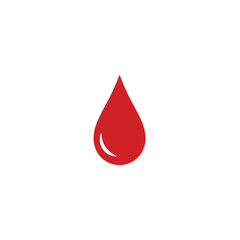 Obraz premium A single red blood drop icon