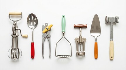 Collection of Kitchen Tools and Utensils for Cooking and Baking Fun