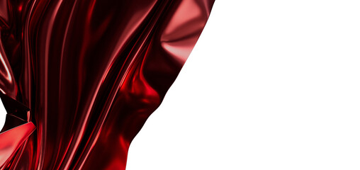 Abstract background of red glossy fabric with light reflections and plenty of copy space. Ideal for...