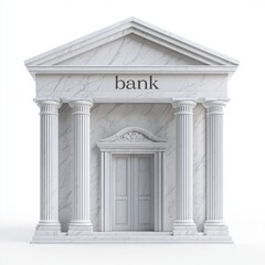 Obraz premium White marble bank building, classical style