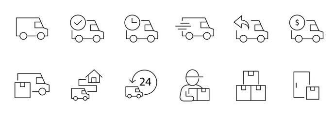 Delivery Line Icons stock illustration
Icon Symbol, Box - Container, Symbol, Delivering, Hand