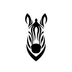 Fototapeta premium Abstract Stylized Zebra Head Illustration Black and White Vector Graphic