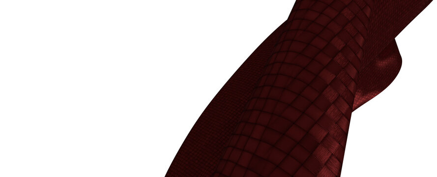 Close-up of a red woven texture with a grid pattern. Ideal for backgrounds, designs, and abstract themes. Featuring colo