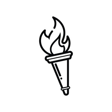 Simple torch icon illustration