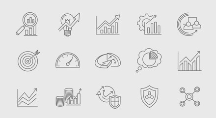 Fototapeta premium Collection of Business and Finance Icons.