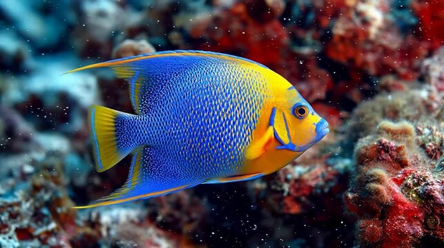 Colorful fish in coral reef