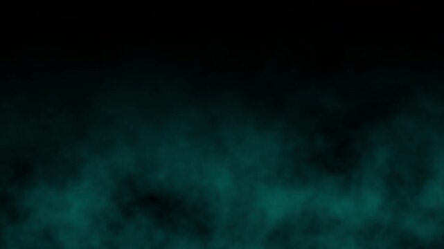 Moving blue smoke on black background. Rising blue steam or smoke overlay, loop motion fog or gas effect. Mist or smog special effect. 4K Looping video footage