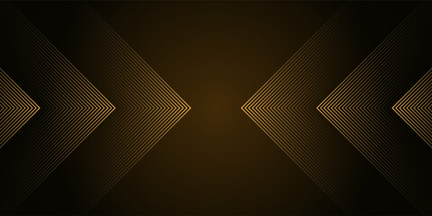 dynamic golden arc line technology design concept on black background © Ismatil