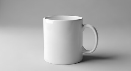 Obraz premium white cup on white background