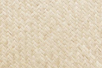Reed weaving mat texture background with vintage style. © Tumm8899