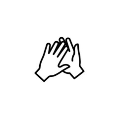 Obraz premium Two Hands High Five Gesture Illustration.