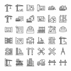 Fototapeta premium Set of vector icons for web design including business home shopping and internet symbols