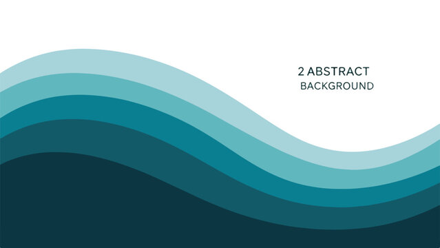 Abstract background with wavy lines in shades of blue on a white background, featuring a minimalist design with a small text element.