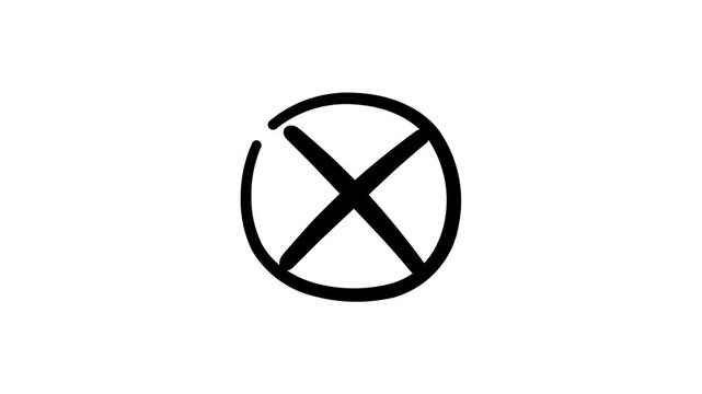 Modern delete symbol for interface 4k animated stock video in white color background