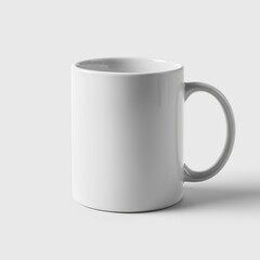 Fototapeta premium A Simple, Elegant White Coffee Mug Perfect for Enjoying Your Favorite Beverages in Style