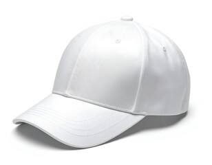 Fototapeta premium Clean white baseball cap on a neutral background