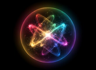 Obraz premium Nebula cosmic energy explosion with vibrant colorful gas clouds in deep space