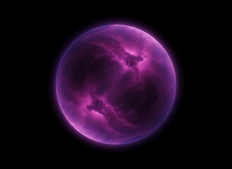 Fototapeta premium Nebula glowing in deep space with purple cosmic clouds and dark background