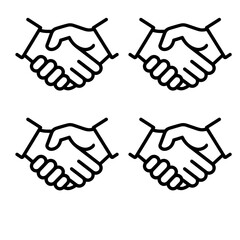 Fototapeta premium Business handshake vector illustration symbolizing agreement partnership and teamwork