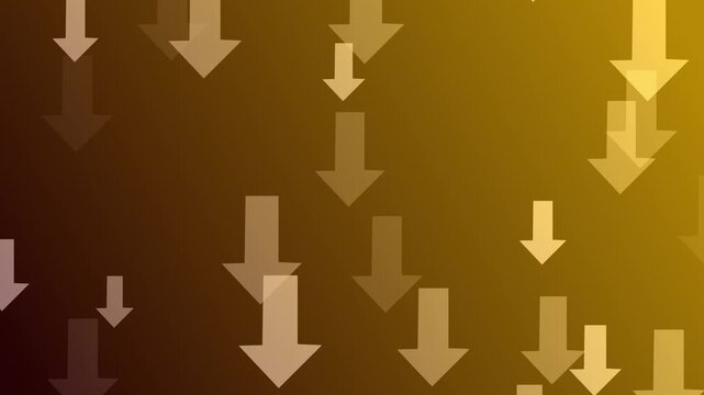 Downward arrows abstract background animation, Abstract background with translucent downward arrows animation