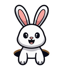 Obraz premium Easter rabbit, easter Bunny. Vector illustration.