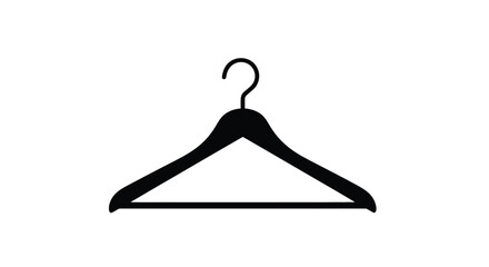 A simple black hanger depicted as a striking outline silhouette © MSTALYA