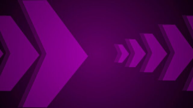 Stylized arrows pointing right on dark gradient background animation, geometric abstract technology pattern