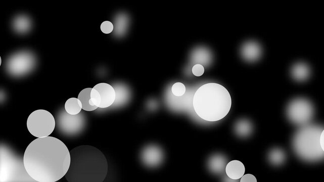 Soft bokeh circles of varying sizes scattered background animation, creating a dreamy abstract light pattern animated