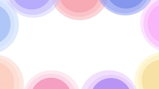 Colorful Half Circle Shape Decoration Wallpaper Video Motion Background