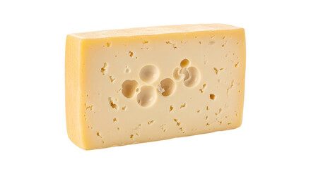 Block of Cheese with Holes and Specks.