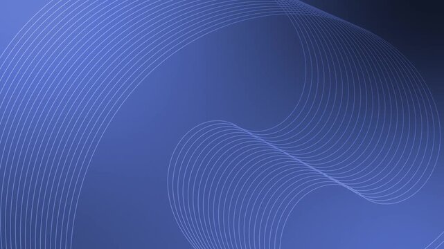 Abstract gradient background with flowing curved thin lines forming wave-like patterns animation