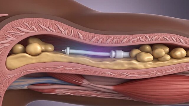 Contraceptive Implant Rod Under Skin of Upper Arm &ndash; Scientific 3D Medical Visualization of Hormonal Birth Control