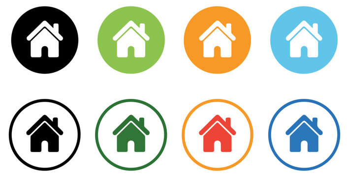 web home house ui icon set