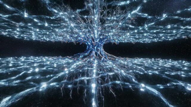 Cosmic yggdrasil tree connecting universes
