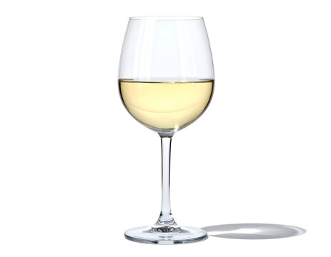 A clear glass filled with golden liquid casts a shadow