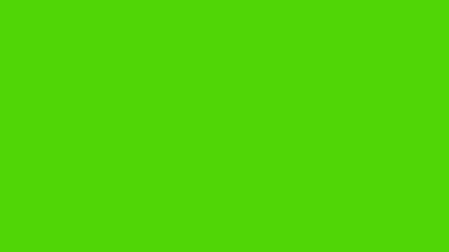Shattered glass wall falling down transition revealing green screen