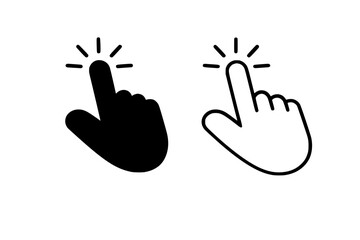 Obraz premium Simple Hand Pointing Icons
