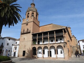 Obraz premium Church of Santa Maria la Mayor in Ronda, Malaga, Andalusia, Spain