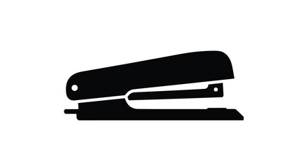 Simple black silhouette of a classic office stapler