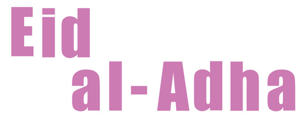 Eid aladha greeting card with pink text © Foysal