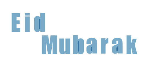 Eid mubarak greeting card with blue text © Foysal