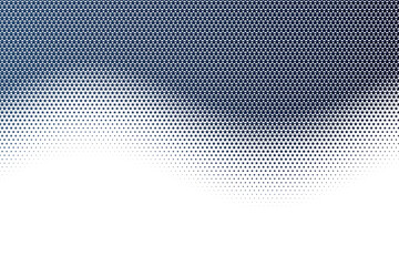 Abstract blue and white halftone gradient background vector with small dots, ideal for modern digital design, web banners, and presentation slides