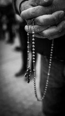 Rosary being held in hands